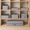 Serie de cajas de almacenamiento para ropa interior y ropa, tela no tejida, cajas organizadoras multitaladro, contenedores de almacenamiento para armario de dormitorio