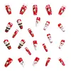 Adesivos de Unha de Natal Unhas Longas Ballet Papai Noel Boneco de Neve Adesivos de Unha Postiça Série de Natal