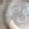 Lentejuelas Brillantes para Uñas, Paquete Mixto de Polvo Glitter de Alta Gama Versátil de Lujo Estilo Ins que Atrapa la Luz, Materiales Hechos a Mano, Decoraciones, Accesorios
