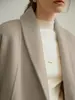 Bargain de liquidación Abrigo de lana de manga larga para mujer Otoño e Invierno, Estilo minimalista cálido, Cárdigan extralargo