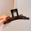 Pinza de Tiburón con Forma de Gato de Acetato, Pasador Popular para la Parte Trasera de la Cabeza, Pinza Retorcida, Pinza Vertical Grande para Cabello Grueso, Pinza para Cola de Caballo, Pinza Vertical para Mujer