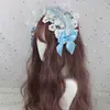 Diadema de Chica Suave Estilo Japonés Lolita Pasador de Encaje Lolita Dulce Diadema para el CabelloKC de Uso Diario Versátil con Lazo