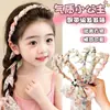 Diadema de Malla Dientes de Super Hada para Niñas Estilo Pastoral Francés Organizador de Cabello Rizado para Niñas Diadema Antideslizante No Tira del Cabello Pinza para el Cabello