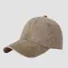Boné de Baseball Vintage Lavado Estilo Coreano 100% Algodão Feminino com Logo Personalizado, Chapéu de Sol Retro de Aba Curva, Boné de Bico Cor Sólida com Letras