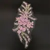 Parches de bordado de cuentas 3D, apliques de flor de encaje con lentejuelas, accesorios de encaje para DIY de vestidos de novia