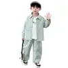 Conjunto de Ropa para Niños Primavera y Otoño 2026 Nuevo Estilo Coreano Moderno Fresco Conjunto de Dos Piezas para Niños Pequeños Ropa Elegante