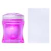 Novo conjunto de selo de silicone de silicone cabeça macia 3,8 centímetros com raspador de ferramentas de unha de alça de cor transparente