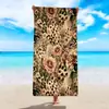 Toalha de Praia Floral Colorida Microfibra Secagem Rápida Absorvente Toalha de Banho Toalha de Praia Planta Tropical Toalha de Praia Floral