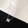 2021 Nuevo estilo hermoso diseño zircón superior letra H collar cadena de clavícula simple de moda para mujer verano
