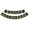 Decoraciones para fiesta de jubilación con sombrero negro y dorado transfronterizo, banderines, juego de espirales de panal, accesorios y suministros de decoración