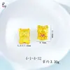 Conejo de Orejas Caídas con Circonita Roja, Accesorios para Joyería DIY, Latón Chapado en Oro con Diseño de Goteo de Aceite, Múltiples Estilos Disponibles, Estilo de Dibujos Animados