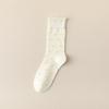 Calcetines Slouch de Lunares con Volantes para Mujer Calcetines a Media Pantorrilla Ins Calcetines de Algodón Puro de Moda Verano Delgados Estilo Ballet Japonés Calcetines Largos