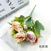 Simulación 5 Horquillas Peonía Recubierta Estilo Europeo Boda Auditorio Flores para Sostener Accesorios de Fotografía Decoración de Mesa para el Hogar Flores Falsas