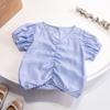 Ropa de Algodón para Niñas, Niños Pequeños y Niños Pequeños, Verano 2026 Nuevo Estilo Coreano Delgado Dibujos Animados Tie-Dye Chaleco Casual
