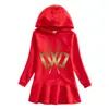 Chad Wild Clay Sudadera con Capucha Vestido para Niños Primavera y Otoño Niña Bebé Algodón Elegante Falda de Moda