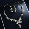 Joyería Popular Transfronteriza Europea y Americana, Lujo Ligero y Circonita de Gama Alta Set de Accesorios para Vestido de Banquete Nupcial Boda Venta al por Mayor