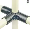 Conector de Tubo Lean 28mm Negro Hj Abrazadera Pieza de Conexión Carrito Giratorio Accesorios de Fijación de Tubo de Acero Inoxidable