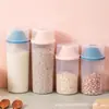 Frasco Sellado Plástico Grado Alimenticio Frasco de Almacenamiento Caja de Almacenamiento para Granos Frasco de Almacenamiento para Avena Frasco de Almacenamiento para Granos Avena