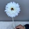 Arreglo floral de piso para boda con flores falsas, ramo falso de loto con rocío de rosa, arreglo floral terminado, flores artificiales, nuevo ramo falso que se puede enviar en nombre de otros.
