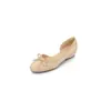 Sandalias de Cuña para Mujer que Aumentan la Altura 4 cm, con Moño, Punta Abierta y Corte Lateral, Zapatos Planos de Charol Estilo Retro Nuevo Verano 2026