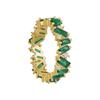 Anel Zircônia Verde Shake Tone Moda Feminina Design Personalizado Anel de Dedo Largo Pasta Anel de Celebridade da Internet Coreana Vento Frio