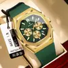 Reloj Multifuncional Poedagar para Hombre Moda Impermeable Luminoso Cronógrafo Reloj de Cuarzo Transmisión en Vivo Exportación Reloj Popular