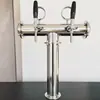 Torre de Cerveza en Forma de T de Acero Inoxidable con Luz LED Ojo de Pez para Cerveza Artesanal, Se Puede Equipar con un Grifo Pegaso