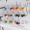 Accesorios de joyería DIY al por mayor cerámica dibujado a mano lindo gato de la suerte cuentas sueltas accesorios de material para pulsera con cuentas