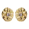 Brincos Pendentes Longos Geométricos de Disco Metálico com Diamantes Populares Transfronteiriços Estilo Minimalista Versátil Tendência