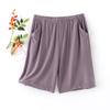 Shorts de Seda Feminino para Relaxar, Shorts Finos de Modal para Dormir, Calças de Cinco Pontos de Verão