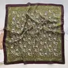 Bufanda Cuadrada de Alta Gama con Estampado Paisley para Mujer, Bufanda Cinturón Estampada de Moda, Bufanda Versátil de Lunares y Estampado de Leopardo de Seda Sintética