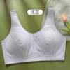 Ropa interior Zhangyan Mamá Sin Varillas Algodón Delgado Transpirable Chaleco de Tirantes para Mediana Edad y Mayores Sujetador de Talla Grande Sujetador de Cuadros