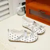 Sapatos de couro para meninas outono novo poá laço doce francês Lolita princesa sapatos sola macia sapatos de performance infantil