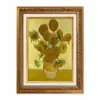Pintura a Óleo Estilo Natureza Morta Floral Europeu com Moldura Dourada Vintage para Sala de Estar, Hall de Entrada, Hotel e Pousada, Pintura para Pendurar com Moldura, Pintura Decorativa, Arte de Parede