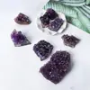 Racimo de Amatista Natural Personalizado Bloque de Amatista Espécimen Mineral Difusor Desmagnetizador Adornos de Piedra Venta al por Mayor Adornos de Cristal