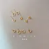Pendientes de Nuevo Estilo 2025 para Mujer, Estilo Coreano Plata de Ley, Modernos, Sencillos, Pendientes Pequeños Geométricos, Pendientes Mini Lindos para Pareja Estudiante