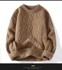 Nuevo suéter juvenil de marca de moda de ajuste holgado para hombre, suéter de punto para hombre, camiseta básica de cuello redondo para hombre, tejido de cuello semi-alto para hombre
