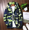 Jaqueta Masculina com Capuz Camuflada Outono 6607 Jaqueta Masculina para Exterior Jaqueta Fina Casual Peça Única Masculina Cabelo