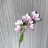 Boda Artificial 5 Cabezas Magnolia Flor Artificial Nueva Chinoiserie Flor de Boda Pequeña Lirio Magnolia Flor Decoración del Hogar Flor Artificial