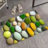 Alfombrilla absorbente de piso de tierra de diatomeas con estampado de guijarros 3D para baño y inodoro, alfombrilla para pies de secado rápido, alfombrilla antideslizante para entrada