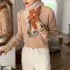 Novo Cachecol de Outono e Inverno Feminino de Inverno Estilo Coreano Versátil de Lã Tricotada Estudante Menina Fofa Cachecol Longo de Alta Qualidade