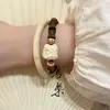 Pulsera de sándalo verde Xingshi de estilo chino nuevo para mujer, diseño de nicho, pulsera de alta gama para combinar con todo, pulsera de pareja, novias, estudiantes