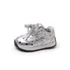 Nuevos zapatos de paseo de otoño para niñas pequeñas, de suela blanda, puntera cerrada, antideslizantes, estilo coreano, con cordones, zapatos de princesa