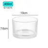 Tazas de Vidrio para Velas Multiespecificación, Tazas para Velas de Aromaterapia, Tazas Vacías, Tazas Portavelas de Fragancia para Hotel, Frascos Vacíos de Vidrio Impresos y con Spray de Color
