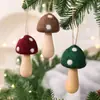 Nuevo Gnomo sin Rostro de Cabeza de Hongo de Pascua Anciano Fieltro de Lana Hongo Escena de Ventana Decoración Adorno Accesorio Colgante