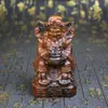 Estatua del Dios de la Riqueza tallada a mano en madera de azufaifo golpeada por un rayo, figura sólida de Dios de la Riqueza de madera, regalo artesanal, trae riqueza abundante, adorno hecho a mano