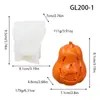 Molde de Silicone Mini Jack-o'-lantern com Cilindro de Caveira em Camadas Molde para Vela Perfumada de Halloween Exibição de Sobremesa