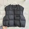 Colete de algodão com enchimento novo para outono e inverno, estilo coreano casual solto, estilo universitário, sem mangas, jaqueta quente