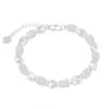 Pulsera de cuentas de cobre plateado genuino para mujer, pulsera simple de moda, joyería, proveedor de fábrica de electricidad en vivo, venta al por mayor