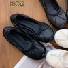 Zapatos de Piel Versátiles 2026 Zapatos de Ballet Verano Modernos Piel Suave Moño Nuevo Estilo Coreano Punta Redonda